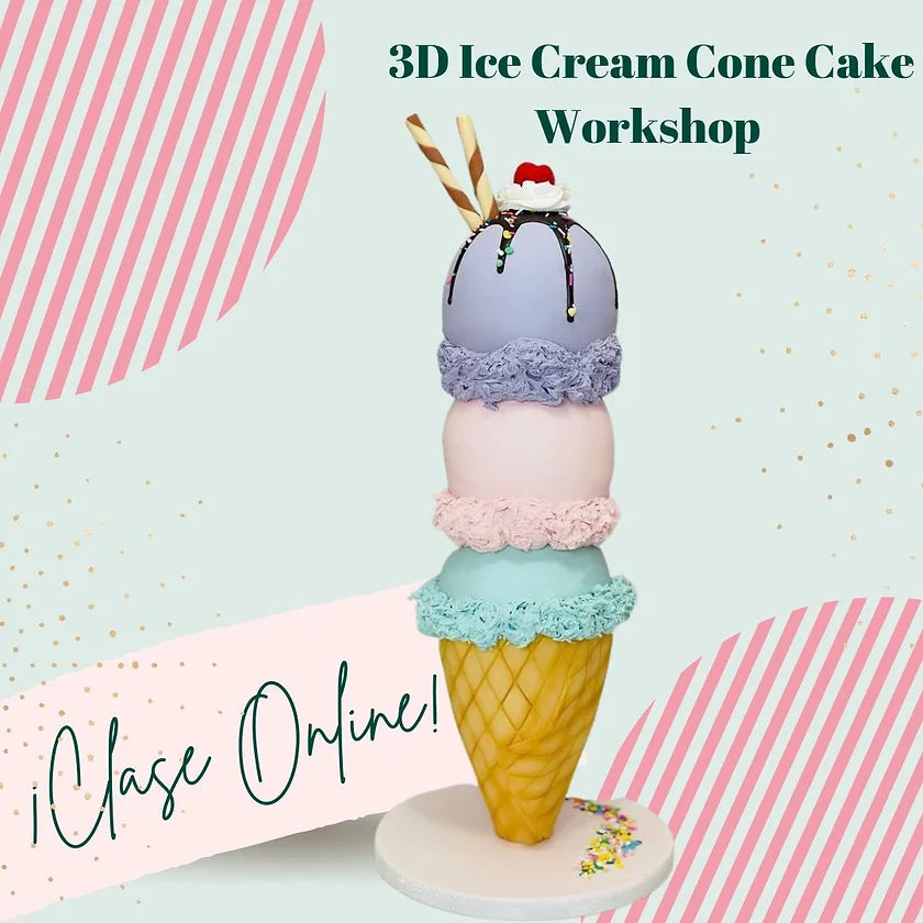 3D Ice Cream Cone Cake Workshop